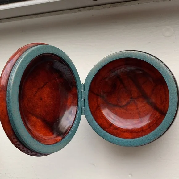 Vintage Italian Genuine Hand Carved Alabaster Box - Picture 4 of 7